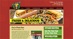 Desktop Screenshot of foxspizzamtwashington.com